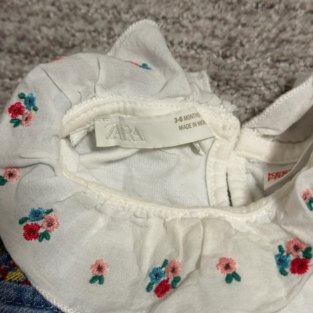 Zara baby girl Jean Dress 3-6 M - Picture 4 of 4